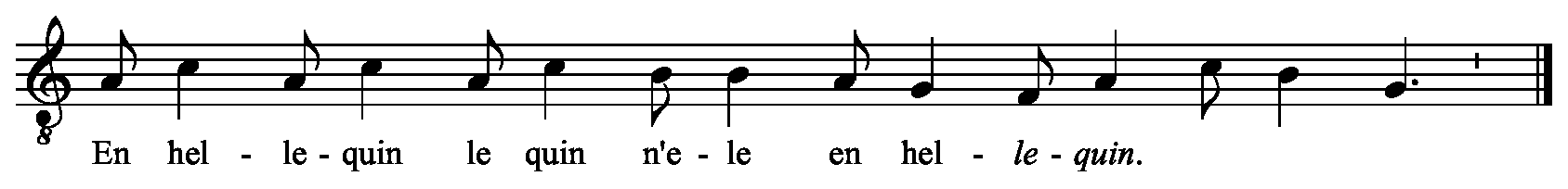 Refrain musical notation